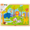 Viga Holzpuzzle, Safaritiere, Größe 30x22,5 cm, 24 Teile, 1 Stück