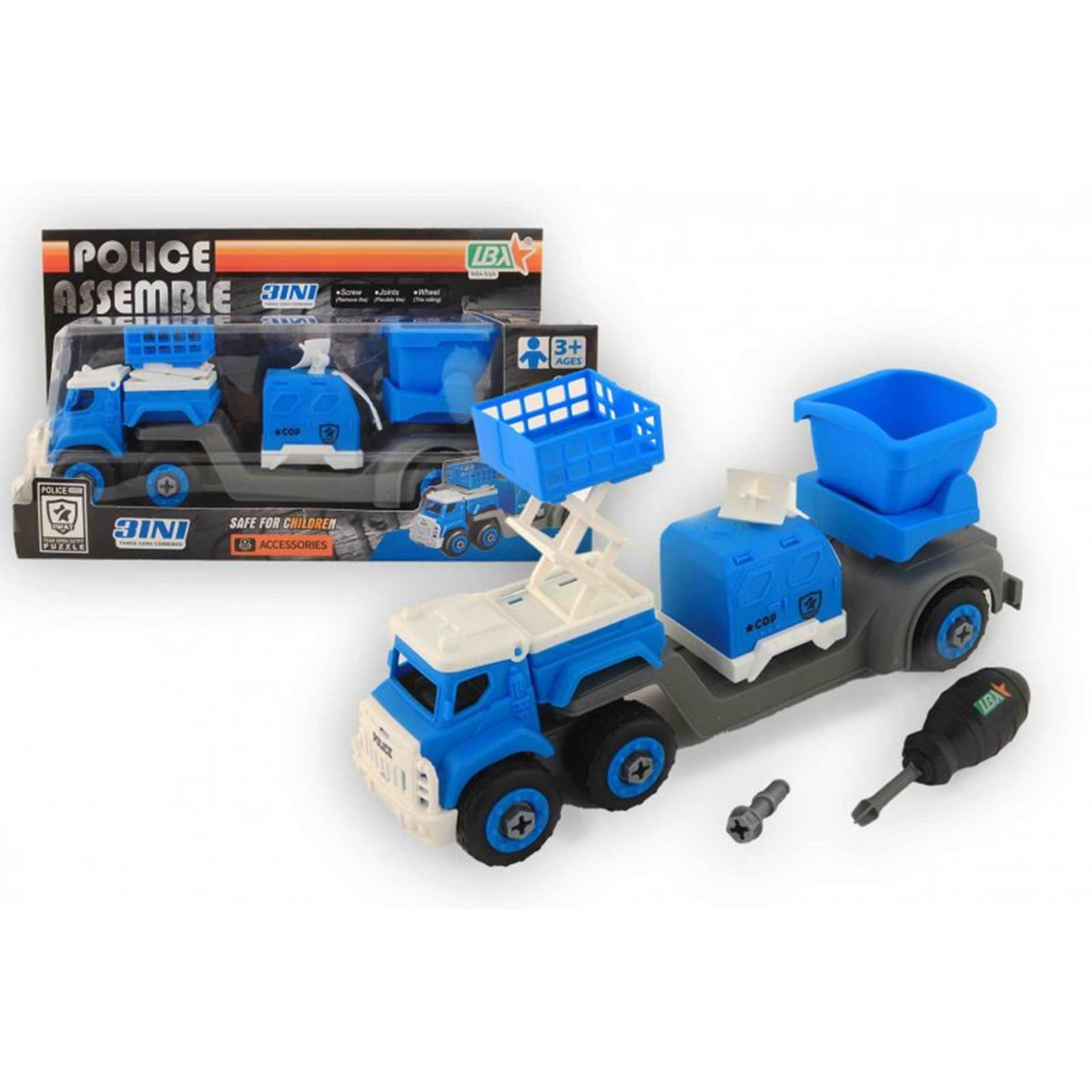 Polizeilastwagen 3-in-1 27cm
