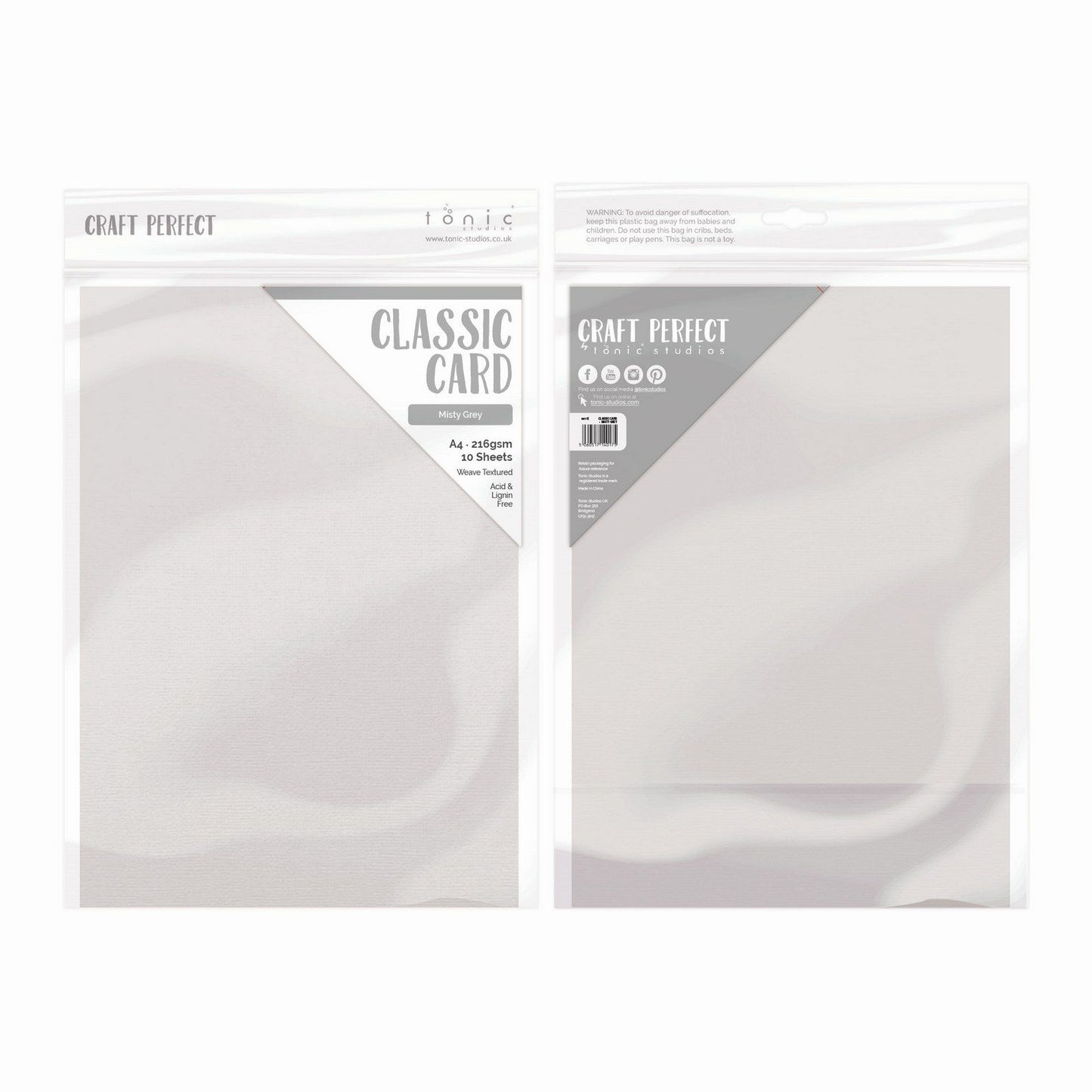 Craft Perfect von Tonic Studios Craft Perfect • Klassischer A4-Karton, 10 Stück, Nebelgrau