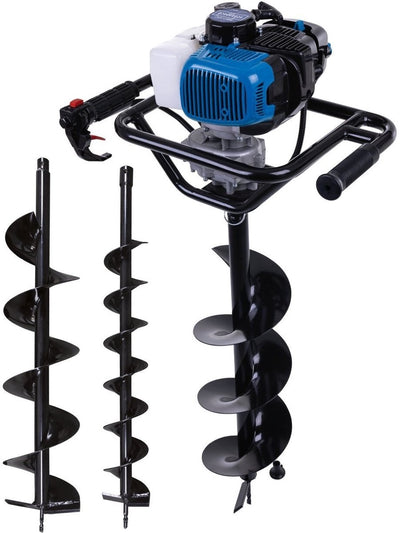Scheppach Erdbohrer Benzin EB2000 - 52cc 1,97PS - inkl. 3 Bohrer ø 100 mm, 150 mm 200 mm - Bohrerlänge 80 cm