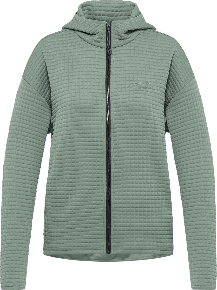 Jack Wolfskin Mogari Hooded FZ W Damen Outdoorjacke – Green Zinnia