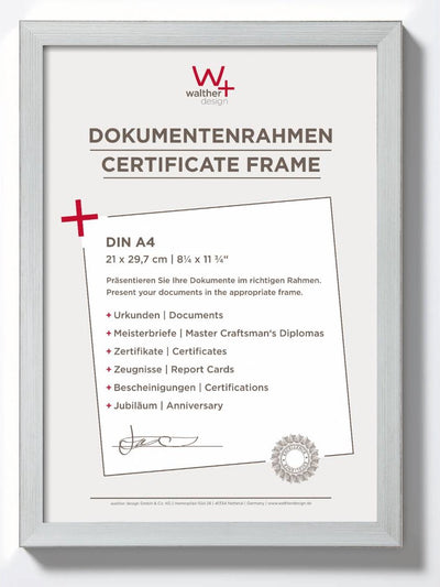 Walther Construction - Fotorahmen - Fotogröße 21x29,7 cm (Din A4) - Silber