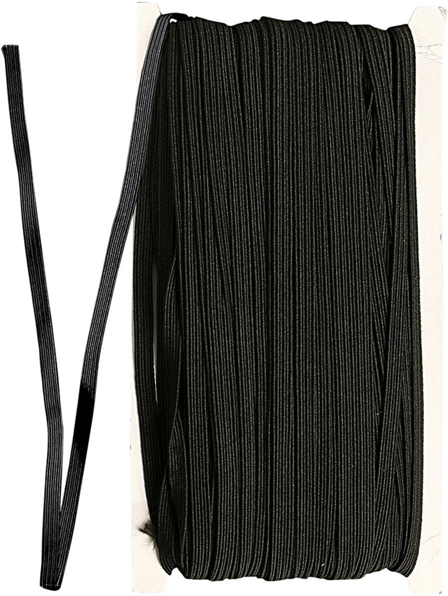 Kreativfirma elastische Dicke 6 mm schwarz, 50m