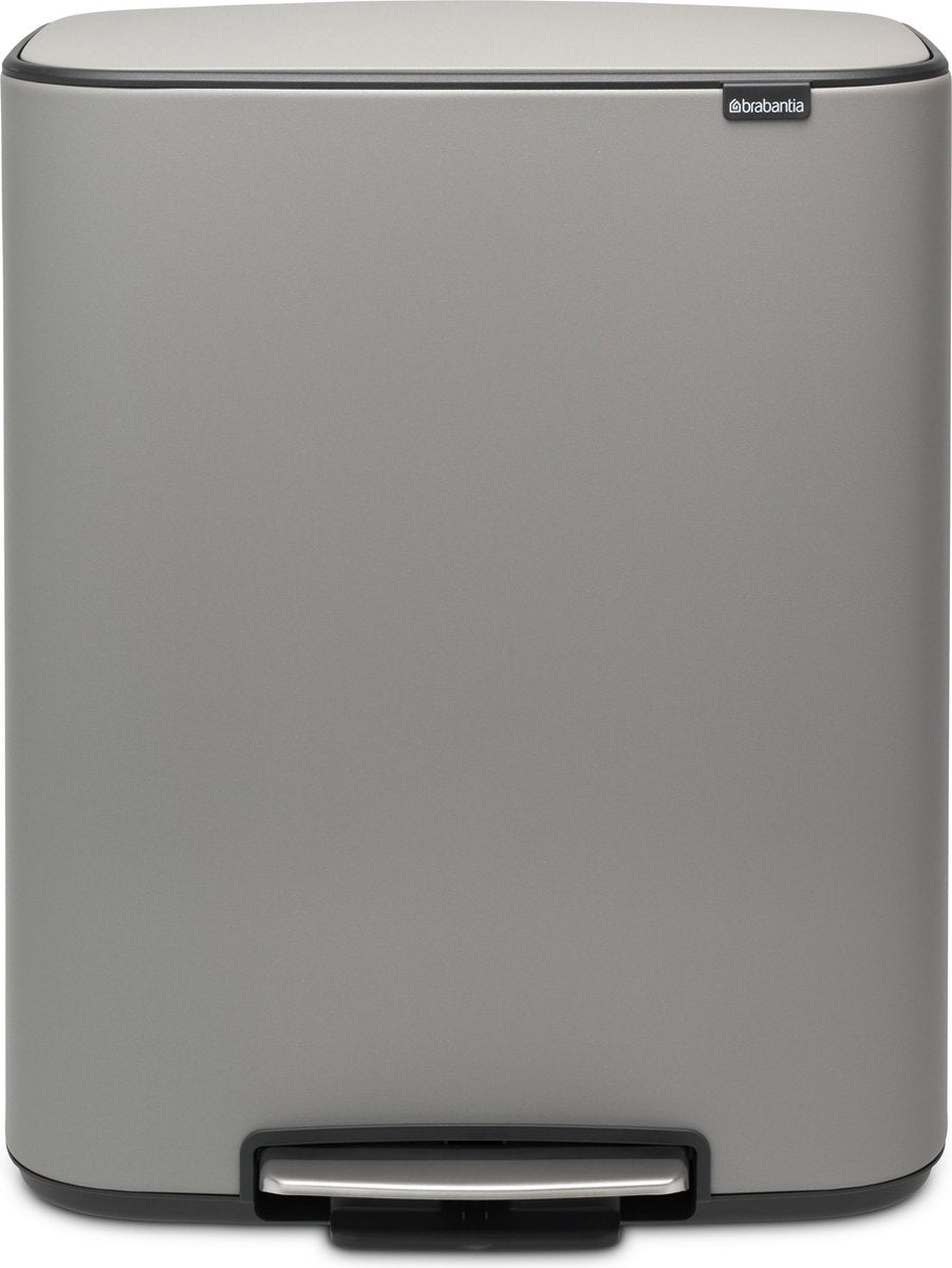 Brabantia Bo Abfallbehälter – 60 Liter – 1 Fach – Mineralbetongrau