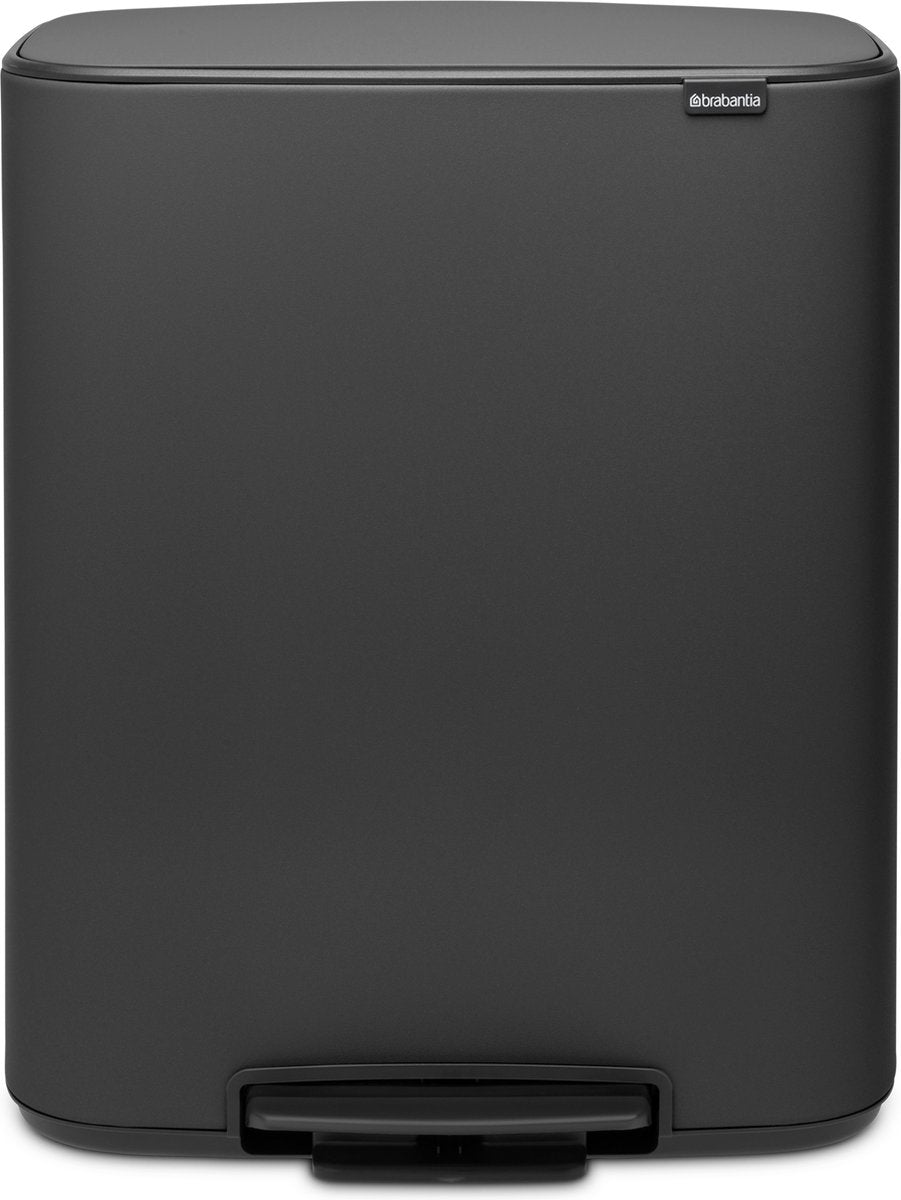 Brabantia Bo Abfallbehälter – 60 Liter – 1 Fach – Mineral Infinite Grey