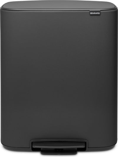 Brabantia Bo Abfallbehälter – 60 Liter – 1 Fach – Mineral Infinite Grey