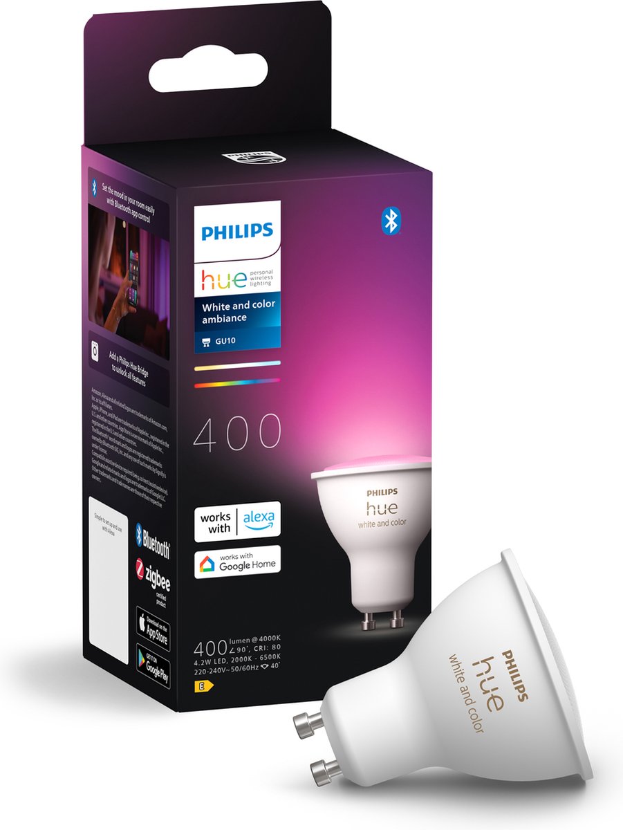 Philips Hue Spot – weißes und farbiges Licht – 1 Packung – GU10