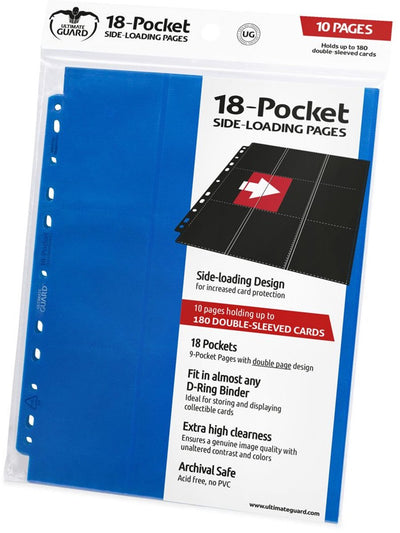 Ultimate Guard 18-Pocket-Seiten mit Seitenladefunktion (10) – blau