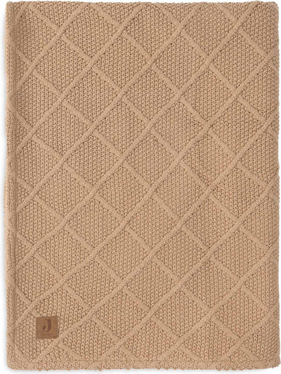 Jollein – Kinderbettdecke 100 x 150 cm – Babydecke – kariertes Keks-Teddyfleece