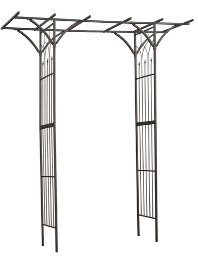Nature Naturgartenbogen 114x66x232 cm Metall Schwarz