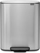 Brabantia Bo-Abfallbehälter – 60 Liter – 1 Fach – mattierter Stahl, fingerabdrucksicher