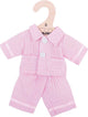 Bigjigs – Pyjama für Puppe – rosa und weiß gestreift – 25 cm