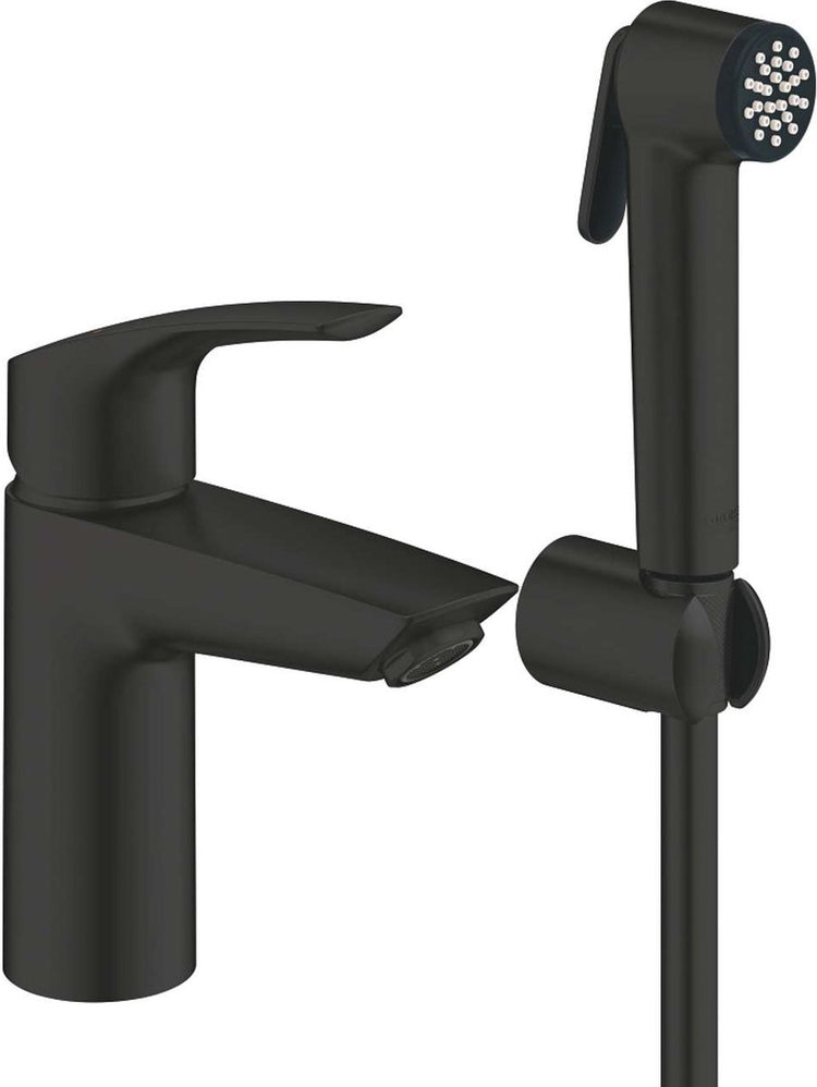 Grohe eurosmart - Waschtischarmatur mit Bidetbrause, mattschwarz 231242433