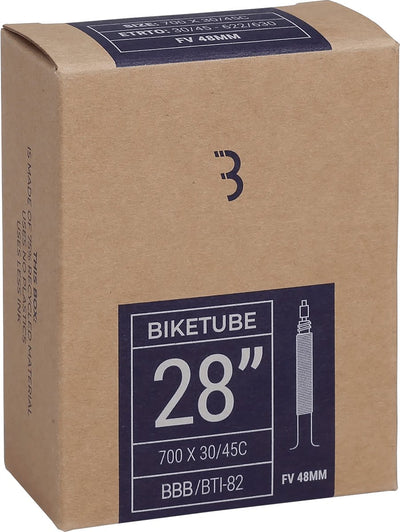 BBB Cycling - Schlauch Citybike 28 Zoll - Presta French Ventil 48 mm - Passend für Reifengröße: 30 43-622 630 - Fahrradreifen - BTI-82