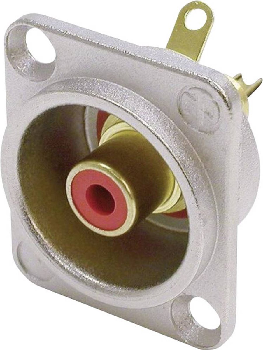 Neutrik NF2D2 Cinch-Stecker Flanschbuchse, Kontakte gerade Polzahl: 2 Silber, Rot 1 Stück(e)