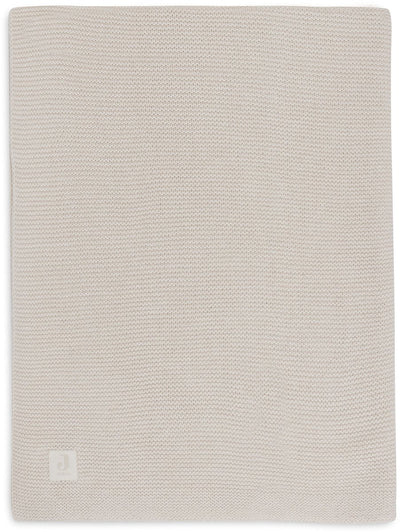 Jollein Babydecke für Kinderbett – 100 x 150 cm – Grundstrick – Haferflocken
