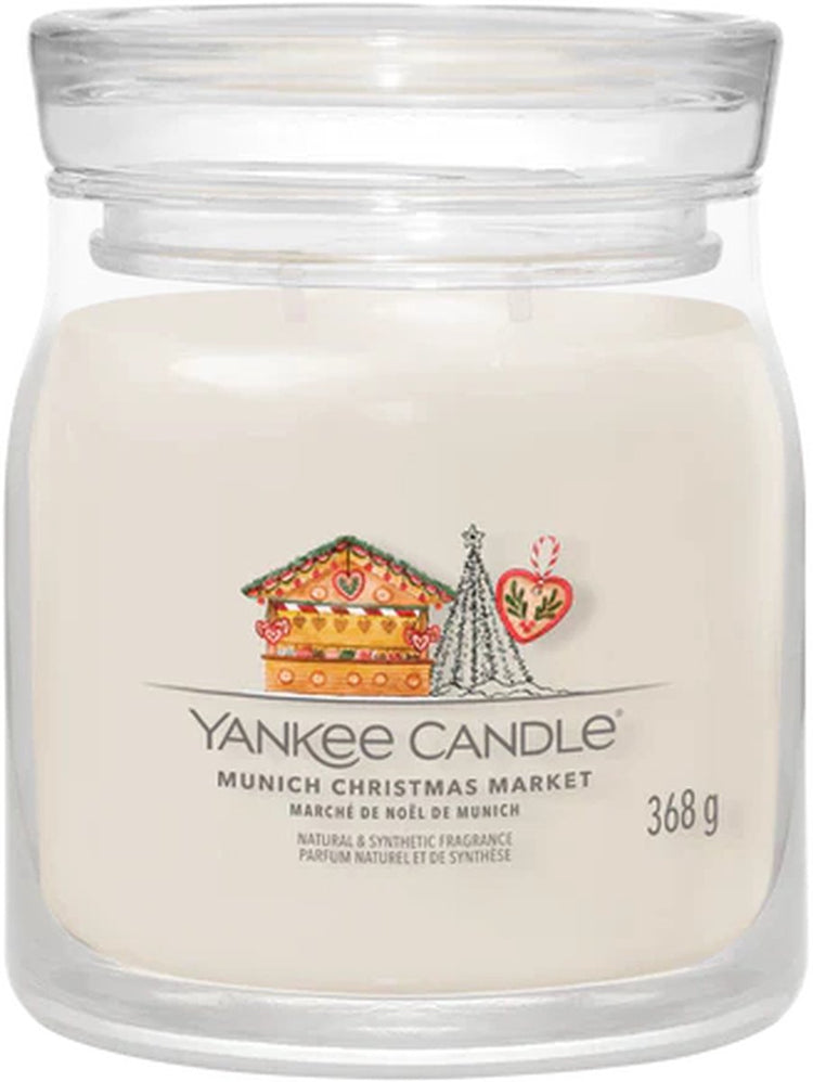 Yankee Candle - Münchner Weihnachtsmarkt mittelgroße Duftkerze - 50 Brennstunden - 2 Dochte
