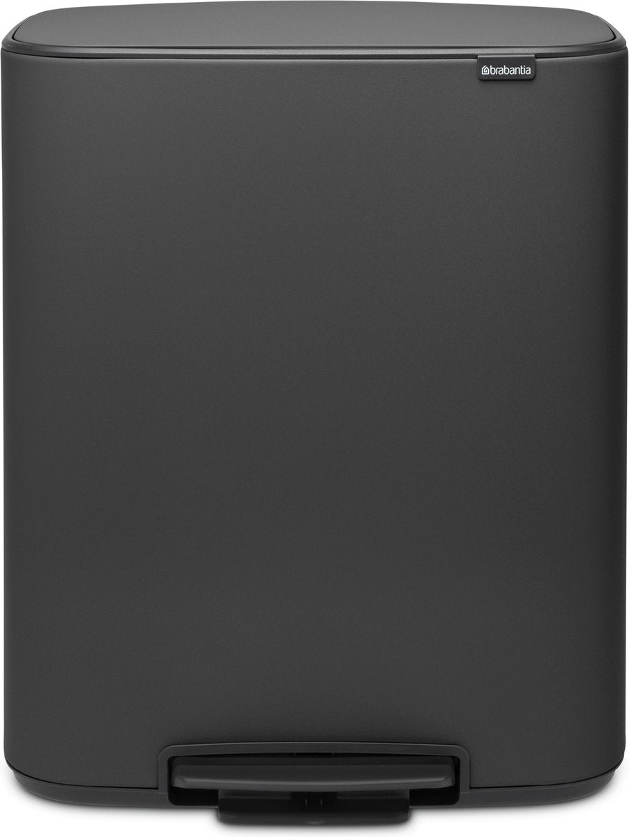 Brabantia Bo Abfallbehälter – 2 x 30 Liter – Mülltrennung – Mineral Infinite Grey