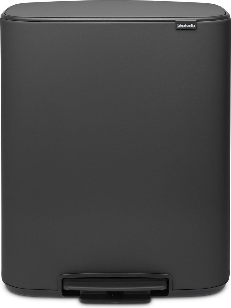 Brabantia Bo Abfallbehälter – 2 x 30 Liter – Mülltrennung – Mineral Infinite Grey