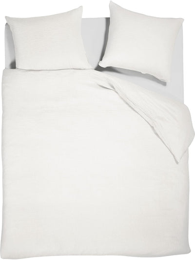 Vtwonen sanfte Umarmung Bettbezug – Doppelbett – 200 x 200 220 cm – weiß