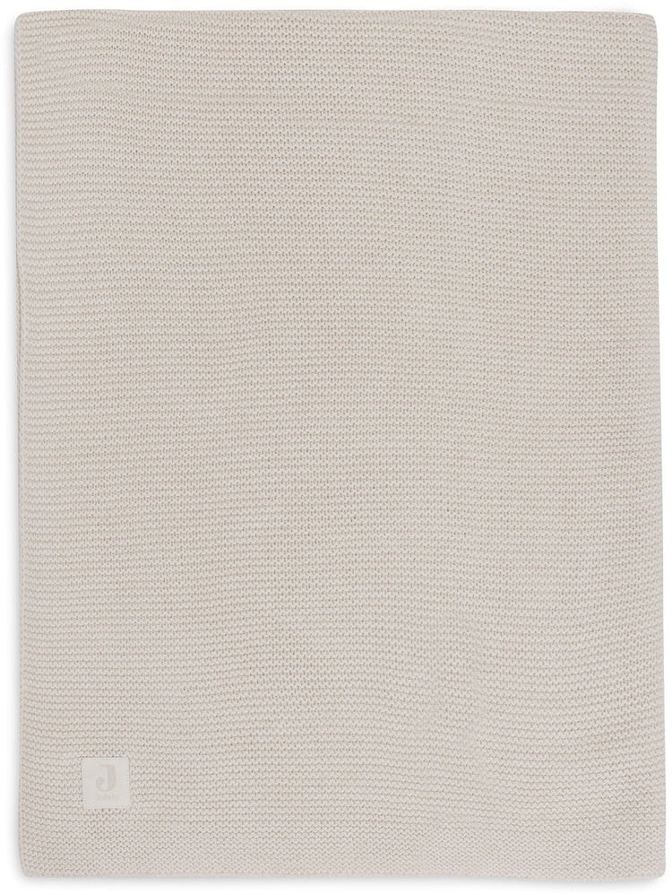 Jollein Babydecke für Kinderbett – 75 x 100 cm – Grundstrick – Haferflocken