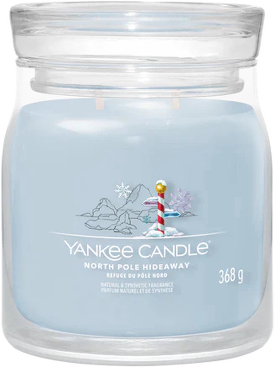 Yankee Candle – North Pole Hideaway mittelgroße Duftkerze – 50 Brennstunden – 2 Dochte