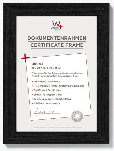 Walther Home - Holzrahmen - Fotogröße 21x29,7 cm (Din A4) - Schwarz