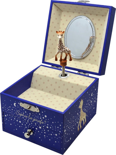Sophie die Giraffe Spieluhr Sterne – Baby-Spieluhr – Mutterschaftsgeschenk – Babyparty-Geschenk – 10,5 x 10,5 x 8,5 cm – leuchtet im Dunkeln