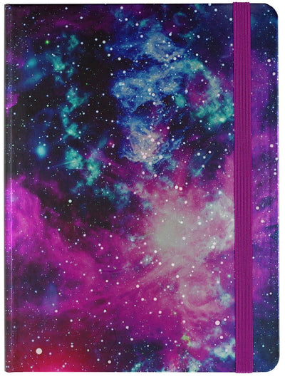Peter Pauper mittelgroßes Notizbuch – Galaxie – mit elastischem Verschluss – 16 x 21 cm