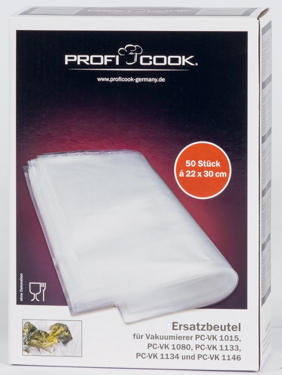 Profi Cook 8910151 50x Vakuumbeutel klein 22 x 30 cm.