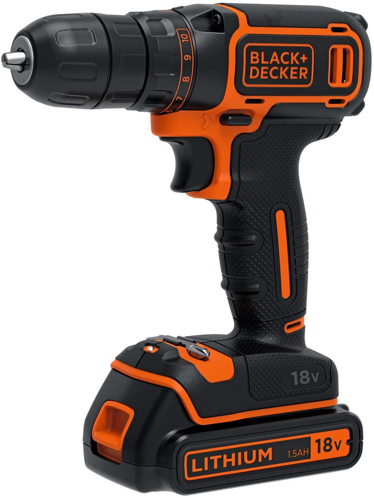 Black+Decker Black Decker BDCDC18K-QW – Akku-Bohrschrauber – 18 V – Li-Ion – 1,5 Ah