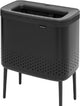 Brabantia Bo Wäschekorb – mit Deckel – 60 l – mattschwarz