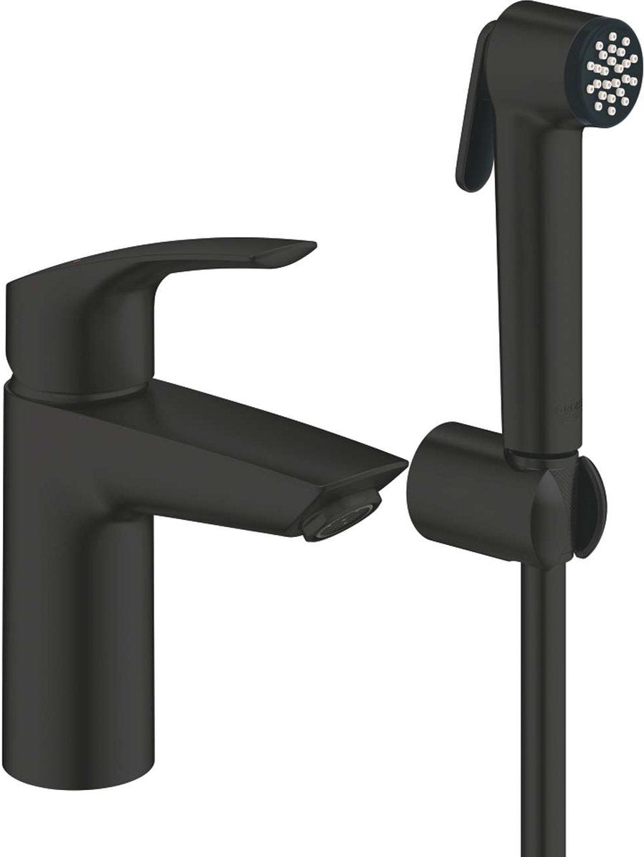 Grohe eurosmart - Waschtischarmatur mit Bidetbrause, mattschwarz 231242433
