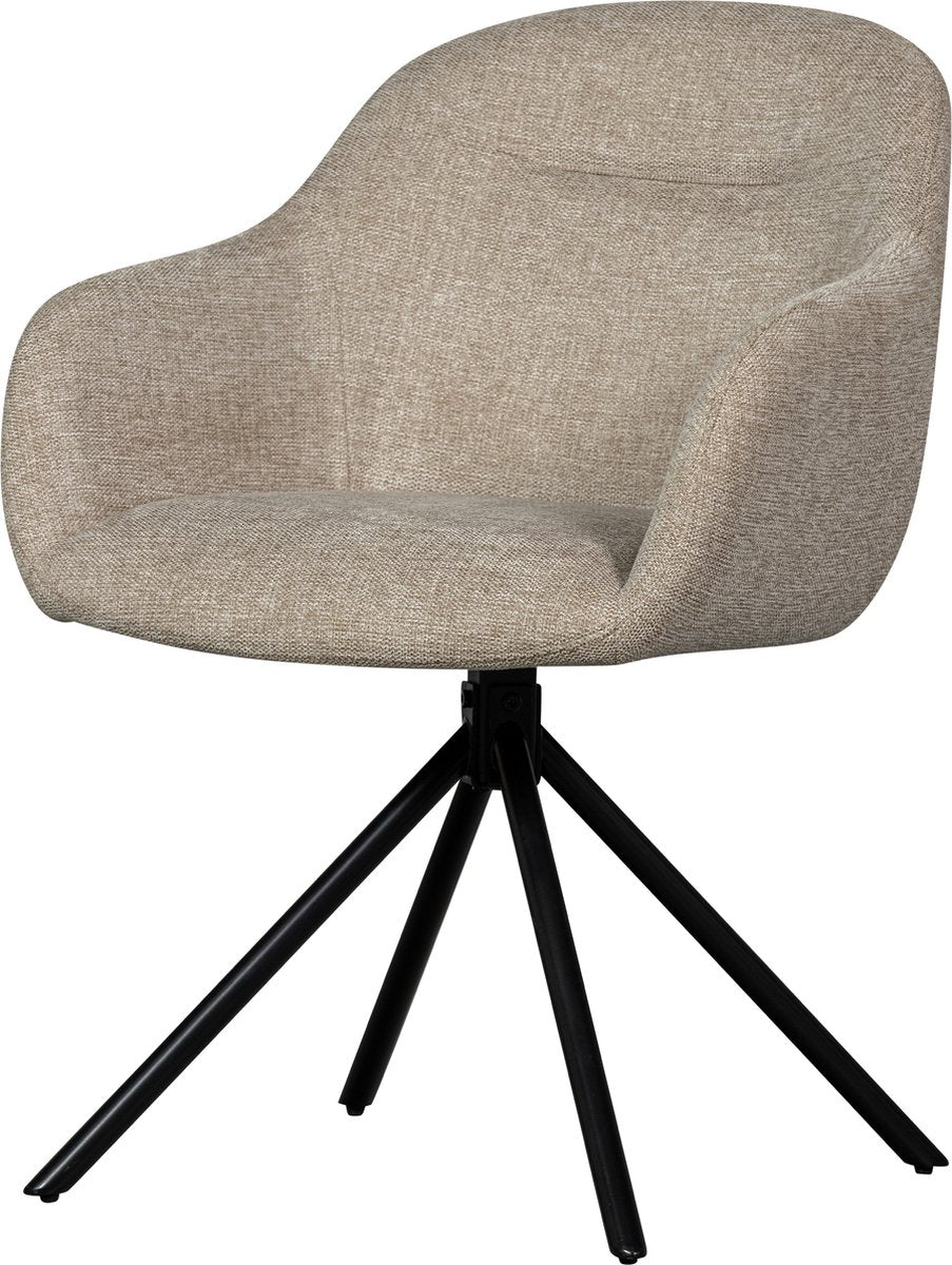 Wood Esszimmerstuhl Grant-Jaki – Chenille – Sand – 80 x 56 x 50