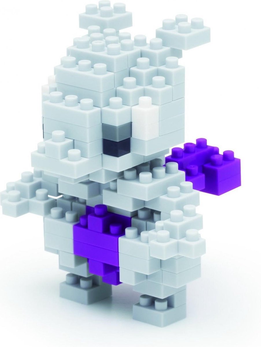 Bandai – Nanoblock – Mewtwo – Pokémon – Mini-Steinfigur – Bauset – Pixel Mewtwo Pokémon-Figurenbausatz – nbpm006