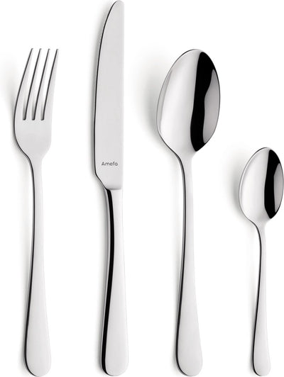 Amefa Austin – Besteckset – 24-teilig – 6 Personen – hochglanzpoliert – silberfarben – spülmaschinenfest