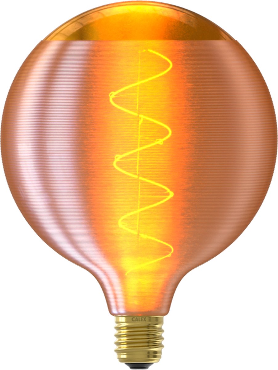 LED-Lampe der Calex-Seidenserie – G125 – Gold – E27 – 4 W – dimmbar