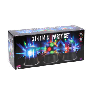 Partyzeit! Party Time Mini-Disco-Set mit 3 Stück