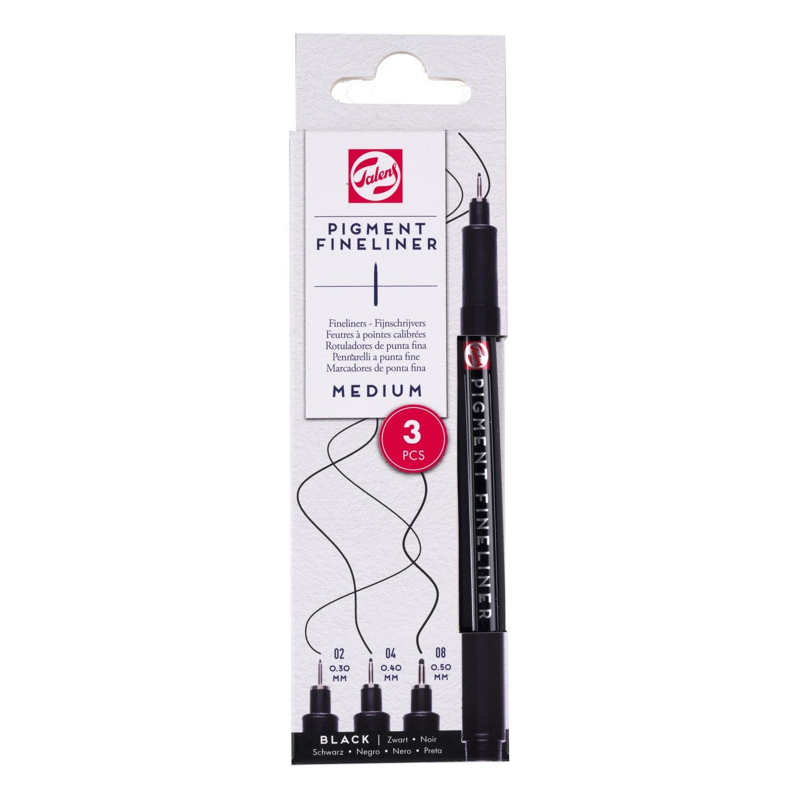 Talens • Pigment-Fineliner-Set mittel, 3-teilig