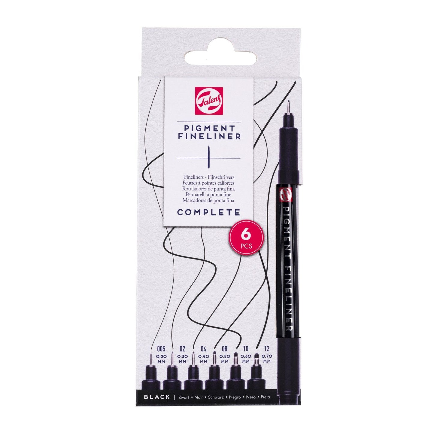 Talens • Pigment-Fineliner-Set komplett, 6-teilig