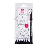 Talens • Pigment-Fineliner-Set komplett, 6-teilig - afbeelding 2