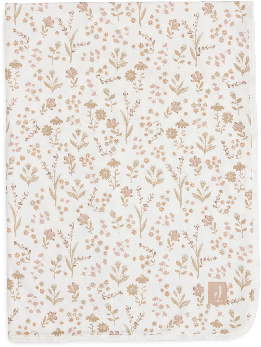 Jollein Krippendecke Jersey 75x100cm - Krippendecke Baby - blumig