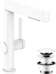 Hansgrohe finoris – Waschtischarmatur – mit Ablaufstopfen – 230 mm – ausziehbare Handbrause – 2 Strahlfunktionen – mattweiß