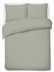 Stille. Living Hush Living Bettbezug Perkal – 100 % Baumwolle – 200 tc – extra frisch und kühl – stark und langlebig – 200 x 220 + 20 cm – 2 x 60 x 70 cm Kissenbezüge – mit Befestigungsschlaufen – hellgrün