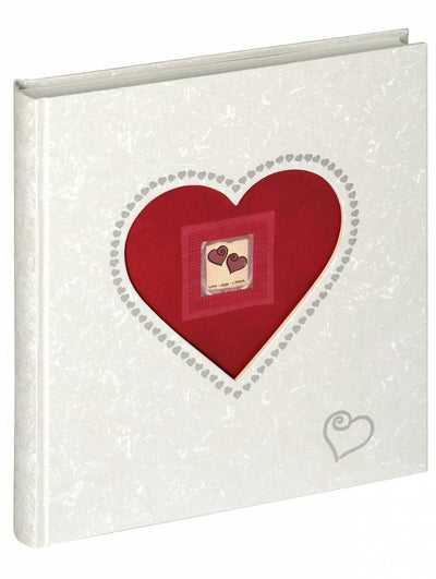 Walther uh-117 Forever - Hochzeitsalbum - Größe 28x30,5 cm - Weiß mit rotem Herz
