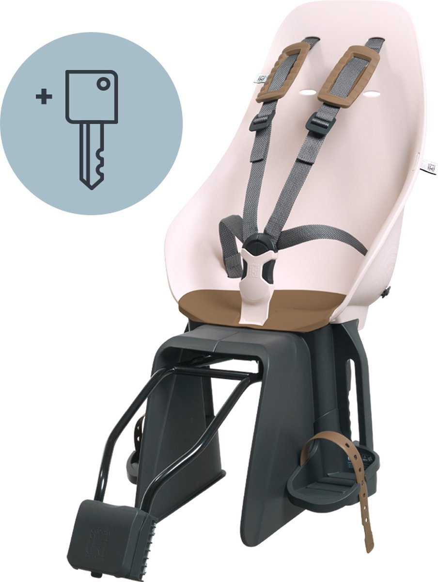 Urban Iki Fahrradsitz hinter der Rahmenmontage – Sakura Pink Kurumi Brown