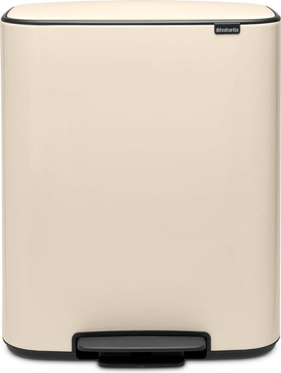 Brabantia Bo Abfallbehälter – 60 Liter – 1 Fach – sanftes Beige
