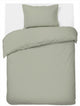 Stille. Living Hush Living Bettbezug Perkal – 100 % Baumwolle – 200 tc – extra frisch und kühl – robust und langlebig – 140 x 220 + 20 cm – Kissenbezug 60 x 70 cm – mit Befestigungsschlaufen – hellgrün