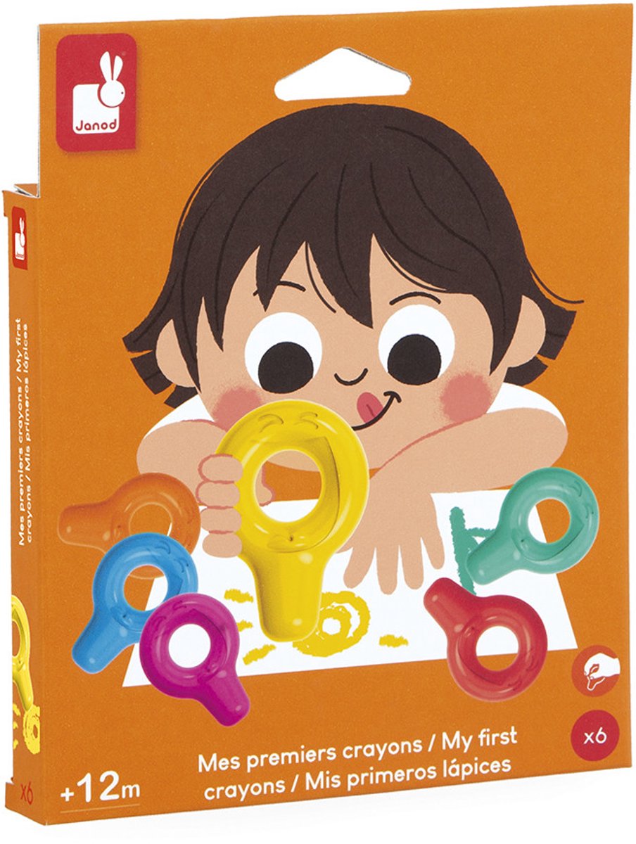 Janod – Colo – meine ersten Buntstifte – Set mit 6 verschiedenen Farben