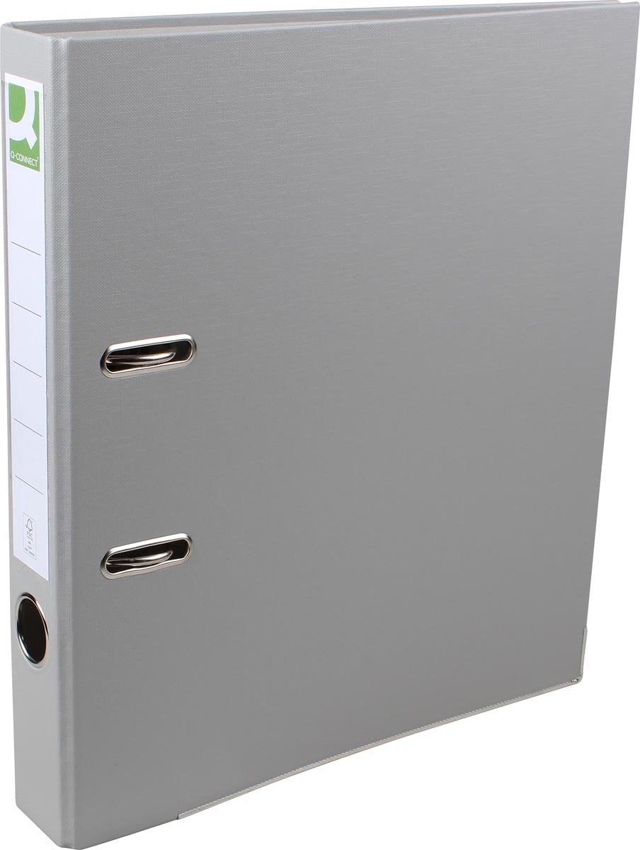 Q-Connect-Ordner, für ft A4, cloudy, doppelt, Rücken 8 cm, schwarz